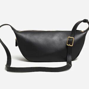Madewell Black Leather Sling Crossbody Bag